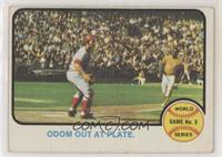 1972 World Series - Odom Out at Plate