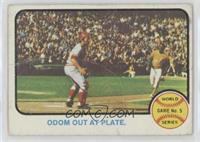 1972 World Series - Odom Out at Plate [Poor to Fair]