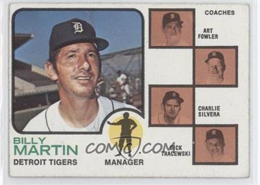 1973 Topps - [Base] #323 - Billy Martin, Art Fowler, Charlie Silvera, Dick Tracewski