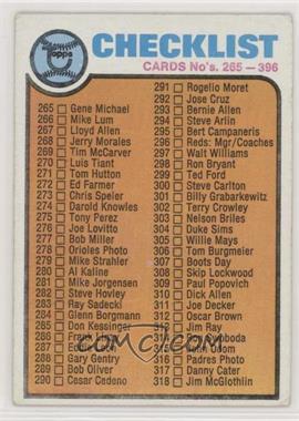 1973 Topps - [Base] #338 - Checklist - Cards 265-396