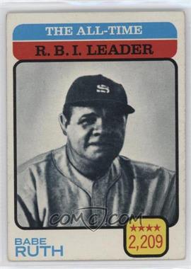 1973 Topps - [Base] #474 - All-Time Leaders - Babe Ruth