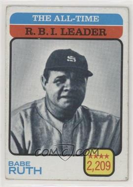 1973 Topps - [Base] #474 - All-Time Leaders - Babe Ruth