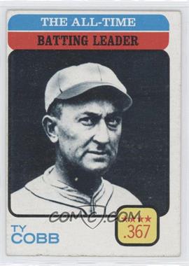 1973 Topps - [Base] #475 - All-Time Leaders - Ty Cobb
