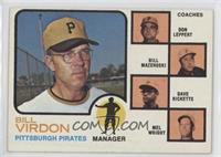 Bill Virdon (Mel Wright, Dave Ricketts, Bill Mazeroski, Don Leppert) (Mazeroski…