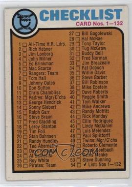 1973 Topps - [Base] #54 - Checklist - Cards 1-132