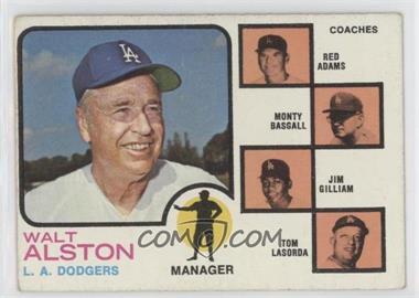 1973 Topps - [Base] #569 - High # - Walt Alston, Red Adams, Monty Basgall, Jim Gilliam, Tom Lasorda [Good to VG‑EX]