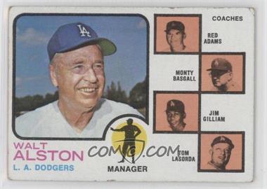 1973 Topps - [Base] #569 - High # - Walt Alston, Red Adams, Monty Basgall, Jim Gilliam, Tom Lasorda [Good to VG‑EX]