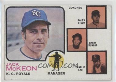 1973 Topps - [Base] #593 - High # - Royals Coaches (Jack McKeon, Galen Cisco, Harry Dunlop, Charlie Lau) [Good to VG‑EX]