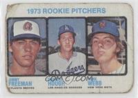 High # - 1973 Rookie Pitchers (Jimmy Freeman, Charlie Hough, Hank Webb) [Poor&n…