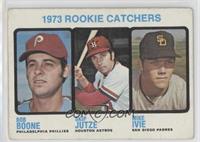 High # - 1973 Rookie Catchers (Bob Boone, Skip Jutze, Mike Ivie) [Poor to&…