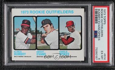 1973 Topps - [Base] #614 - High # - 1973 Rookie Outfielders (Alonza Bumbry, Dwight Evans, Charlie Spikes) [PSA 6 EX‑MT]