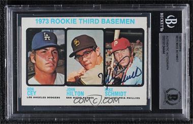1973 Topps - [Base] #615 - High # - 1973 Rookie Third Basemen (Ron Cey, John Hilton, Mike Schmidt) [BAS BGS Authentic]