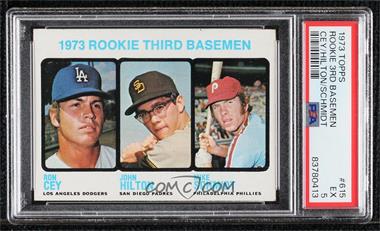 1973 Topps - [Base] #615 - High # - 1973 Rookie Third Basemen (Ron Cey, John Hilton, Mike Schmidt) [PSA 5 EX]