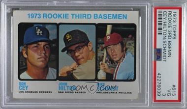 1973 Topps - [Base] #615 - High # - 1973 Rookie Third Basemen (Ron Cey, John Hilton, Mike Schmidt) [PSA 3 VG]