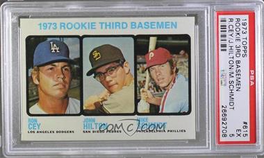 1973 Topps - [Base] #615 - High # - 1973 Rookie Third Basemen (Ron Cey, John Hilton, Mike Schmidt) [PSA 5 EX]