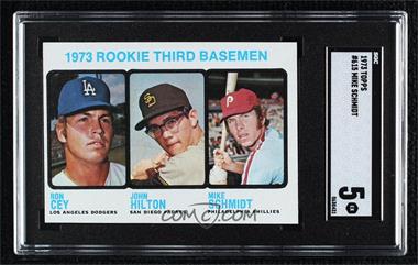 1973 Topps - [Base] #615 - High # - 1973 Rookie Third Basemen (Ron Cey, John Hilton, Mike Schmidt) [SGC 5 EX]