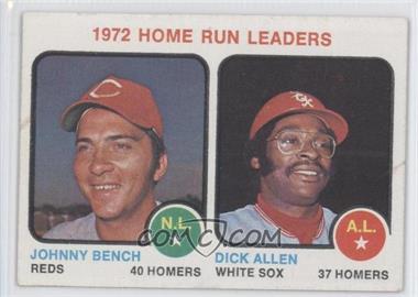 1973 Topps - [Base] #62 - League Leaders - Johnny Bench, Dick Allen [Noted]