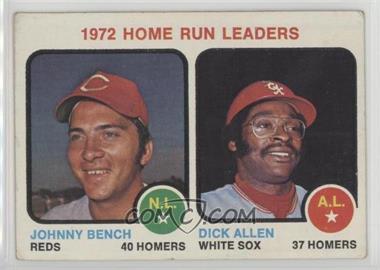 1973 Topps - [Base] #62 - League Leaders - Johnny Bench, Dick Allen [Good to VG‑EX]