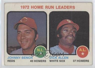 1973 Topps - [Base] #62 - League Leaders - Johnny Bench, Dick Allen [Good to VG‑EX]