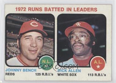 1973 Topps - [Base] #63 - League Leaders - Johnny Bench, Dick Allen