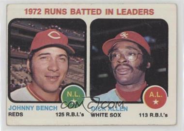 1973 Topps - [Base] #63 - League Leaders - Johnny Bench, Dick Allen