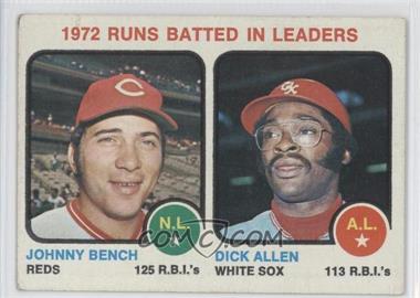 1973 Topps - [Base] #63 - League Leaders - Johnny Bench, Dick Allen [Noted]