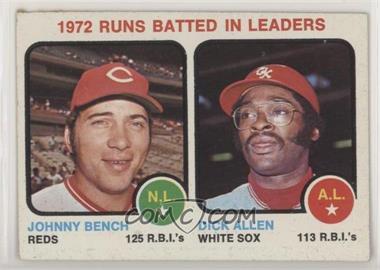 1973 Topps - [Base] #63 - League Leaders - Johnny Bench, Dick Allen