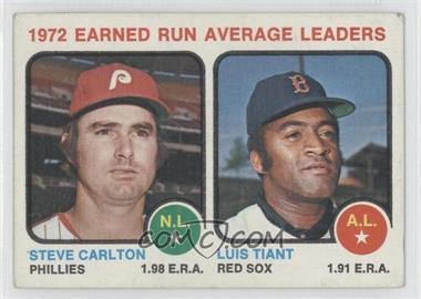 1973 Topps - [Base] #65 - League Leaders - Steve Carlton, Luis Tiant [Good to VG‑EX]