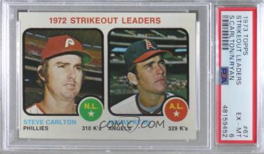 1973 Topps - [Base] #67 - League Leaders - Steve Carlton, Nolan Ryan [PSA 6 EX‑MT]