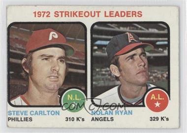 1973 Topps - [Base] #67 - League Leaders - Steve Carlton, Nolan Ryan [Good to VG‑EX]