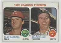 League Leaders - Clay Carroll, Sparky Lyle [COMC RCR Poor]