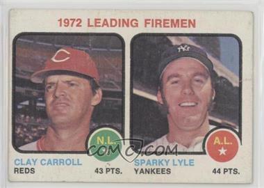 1973 Topps - [Base] #68 - League Leaders - Clay Carroll, Sparky Lyle [Good to VG‑EX]