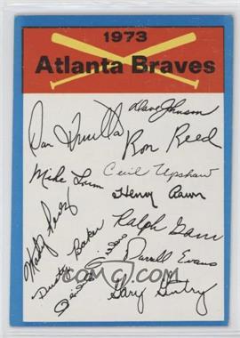 1973 Topps - Team Checklists #_ATBR.1 - Atlanta Braves (One Star on Back)