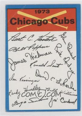 1973 Topps - Team Checklists #_CHCU.1 - Chicago Cubs (One Star on Back) [Good to VG‑EX]