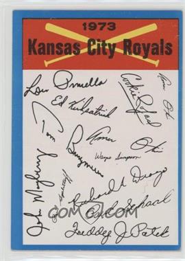 1973 Topps - Team Checklists #_KCRO.2 - Kansas City Royals (Two Stars on Back) [Poor to Fair]