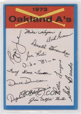 1973 Topps - Team Checklists #_OAAS.2 - Oakland A's (Two Stars on Back) [Poor to Fair]