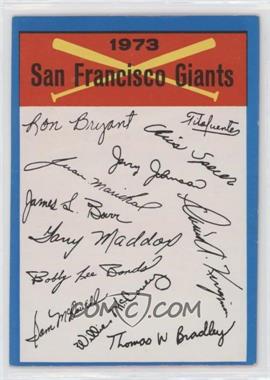 1973 Topps - Team Checklists #_SAFG.2 - San Francisco Giants (Two Stars on Back)