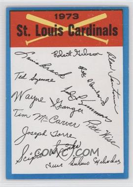 1973 Topps - Team Checklists #_STLC.1 - St. Louis Cardinals (One Star on Back)