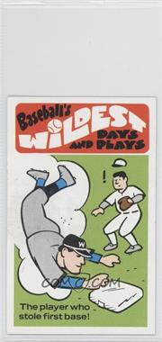 1974 Fleer Cloth Patches - Laughlin Baseball's Wildest Days and Plays #30 - The player who stole First Base!