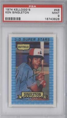 1974 Kellogg's 3-D Super Stars - [Base] #48 - Ken Singleton [PSA 9 MINT]