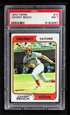 1974 Topps - [Base] #10 - Johnny Bench [PSA 7 NM]