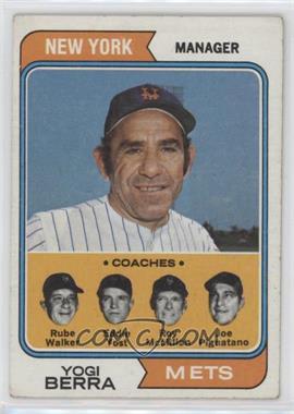 1974 Topps - [Base] #179 - Mets Coaches (Yogi Berra, Rube Walker, Eddie Yost, Roy McMillan, Joe Pignatano)