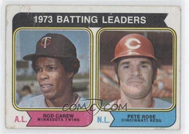 1974 Topps - [Base] #201 - League Leaders - Pete Rose, Rod Carew