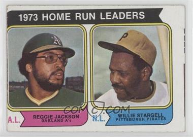 1974 Topps - [Base] #202 - League Leaders - Reggie Jackson, Willie Stargell [Good to VG‑EX]