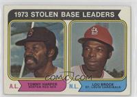 League Leaders - Lou Brock, Tommy Harper [COMC RCR Poor]