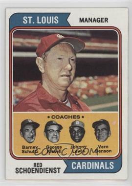 1974 Topps - [Base] #236 - Cardinals Coaches (Red Schoendienst, Barney Schultz, George Kissell, Johnny Lewis, Vern Benson)