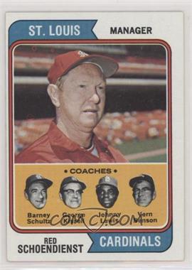 1974 Topps - [Base] #236 - Cardinals Coaches (Red Schoendienst, Barney Schultz, George Kissell, Johnny Lewis, Vern Benson)