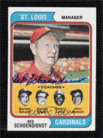 Cardinals Coaches (Red Schoendienst, Barney Schultz, George Kissell, Johnny Lew…