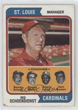 1974 Topps - [Base] #236 - Cardinals Coaches (Red Schoendienst, Barney Schultz, George Kissell, Johnny Lewis, Vern Benson)