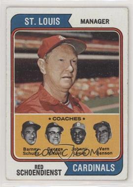 1974 Topps - [Base] #236 - Cardinals Coaches (Red Schoendienst, Barney Schultz, George Kissell, Johnny Lewis, Vern Benson) [Poor to Fair]